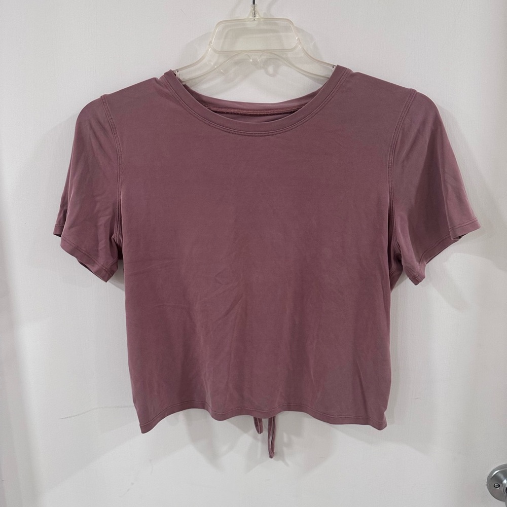 Lululemon open back yoga tie tee